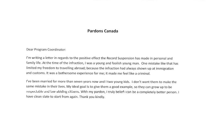 pardons canada testimonial