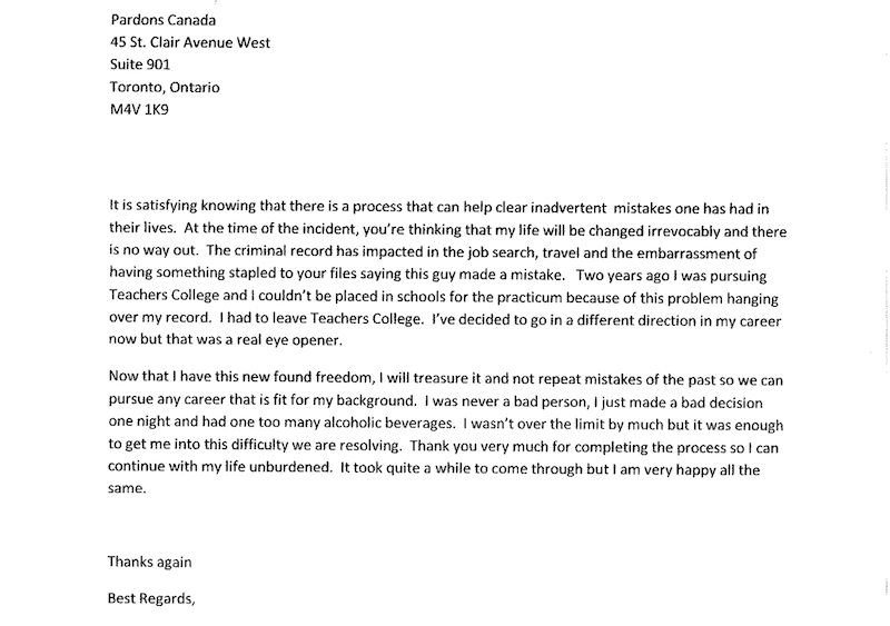 pardons canada testimonial pardons canada testimonial