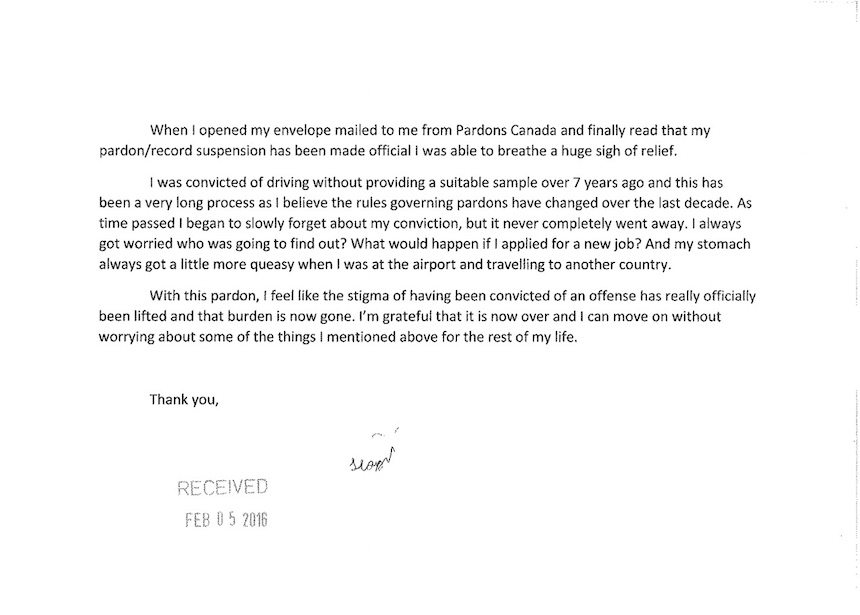 pardons waivers canada review